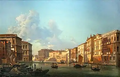 Le Grand Canal vers Ca' Pesaro Ca' Rezzonico, Venise