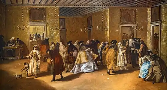 Le salon privé (casino) du palais Dandolo de San Moisè par Francesco Guardi