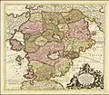 Carte allégorique du Pays de Cocagne, 1700.