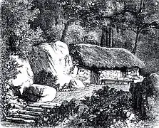 La « cabane du philosophe » au « Désert », où Rousseau passait de longues heures lors de son séjour en 1778.