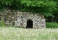 Cabane de pierre sèche.