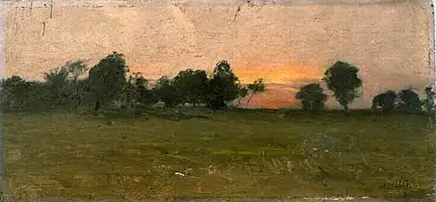 Paysage (soleil couchant) (vers 1900), musée des Beaux-Arts de Bordeaux.