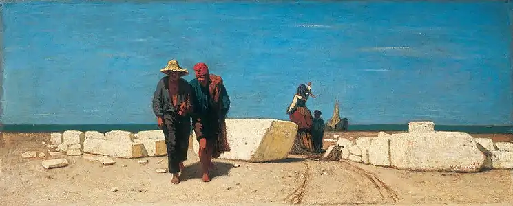 Vincenzo Cabianca, Marmi a Carrara Marina (1861), collection particulière.