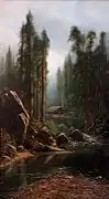 Landscape with miner's cabin on stream in the Sierra Nevada (sans date)