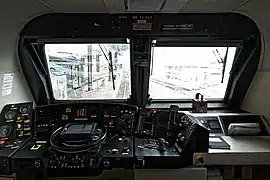 Cabine de conduite d'une voiture pilote Corail VU