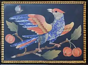 Cabinet à décor d'oiseau, fleurs et fruits, (entre 1560 et 1580), d'après un dessin de Léonard van der Winne