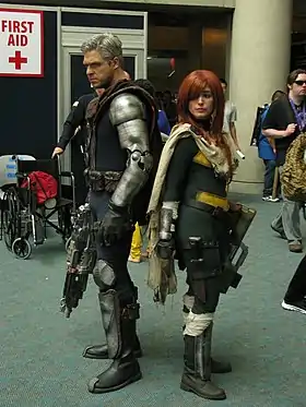 Cosplay de Cable (à g.) et d'Hope Summers.