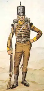 Chasseur du Batalhão de Caçadores no 6 portugais en 1811.