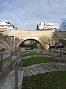 Cachan tracé de la Bièvre au sud de l'aqueduc du Loing.