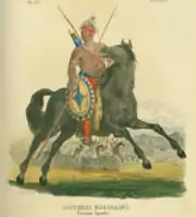 Claudio Linati (italien au Mexique), Cacique Apache (1828).