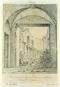 La Chapelle Sainte-Paix en 1822, dessin, Paris, Bibliothèque nationale de France.