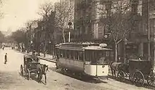 Tramway électrique sur le boulevard Saint-Pierre