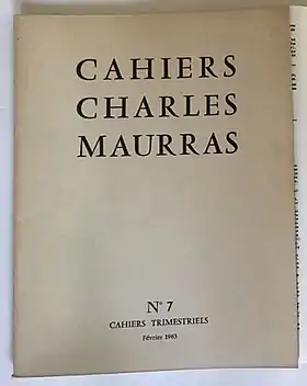 Image illustrative de l’article Cahiers Charles Maurras