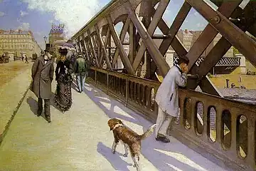 Pont de l’Europe, tableau par Gustave Caillebotte.