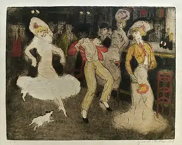 Le Cake Walk au bar (1903), gravure, Genève, Petit Palais.