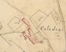 Caladroy dans le Cadastre napoléonien de 1812