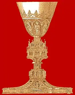 Calice en or de Pedro Luna, déposé dans la cathédrale de Tortosa.