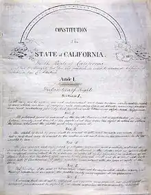 Description de l'image California Constitution 1849 title page.jpg.