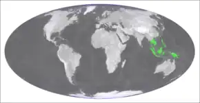 Description de l'image Callistopteris apiifolia distribution.png.