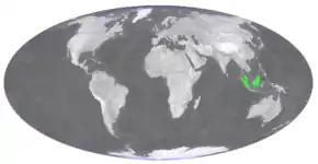 Description de l'image Callistopteris superba distribution.png.