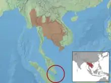 Aire de répartition de l'Écureuil de Finlayson