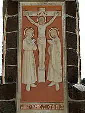 Monument de la Vierge Marie, scène de la Passion du Christ.