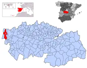 Localisation de La Calzada de Oropesa