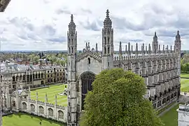 King's College vu du haut de l'église St Mary the Great