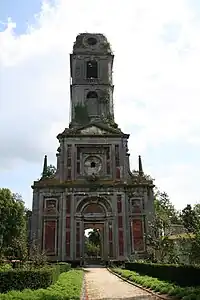 Cambron-Casteau, tour de l'ancienne église abbatiale (1774)