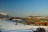 Collines et montagnes près de Camerino.