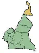 Localisation de la région de l’Extrême-Nord (Cameroun).