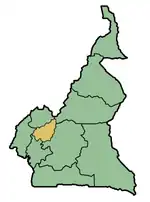 Localisation de la région de l’Ouest (Cameroun).