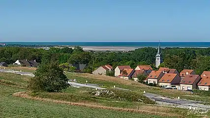 Une vue partielle de Camiers vers l'ouest.