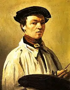 Autoportrait au chevalet, Camille Corot