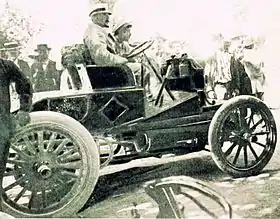 Camille Jenatzy, vainqueur du Critérium de Provence en 1900 sur Bolide 30 hp.
