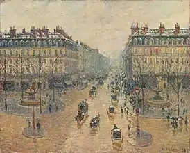 Avenue de l'Opéra, effet de neige, le matin, 1898, Pissarro, musée des Beaux-Arts Pouchkine.