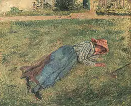 Le Repos, paysanne couchée dans l'herbe  (1882),Brême, Kunsthalle de Brême.