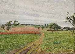 Les Coteaux de Thierceville, temps gris (1888)