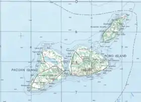 Carte des îles Camotes