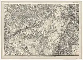 Carte du camp de La Valbonne, datant de 1873, un an après sa création.