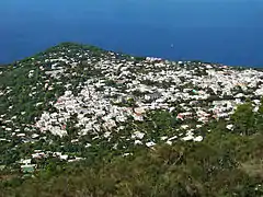 Anacapri vue depuis le télésiège du mont Solaro.