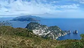 Capri vue depuis le mont Solaro.