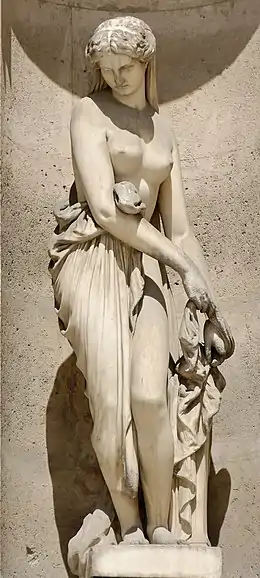 Campaspe se déshabillant devant Apelle par ordre d'Alexandre (1883), Paris, palais du Louvre, façade nord de la Cour carrée.