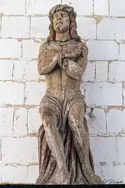 Christ de PitiéChême sculpté XIXe siècle.