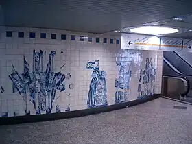 Azulejos de Eduardo Nery, station Campo Grande, Lisbonne, 1987-1991.