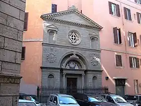 Façade de l'église Saint-Yves-des-Bretons à Rome.