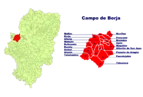 Localisation de Campo de Borja