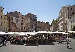 Marché du Campo de' Fiori à Rome.