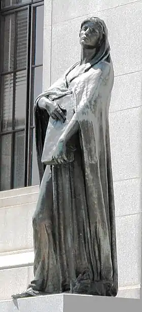 Statue de la vérité devant la Cour suprême du Canada
