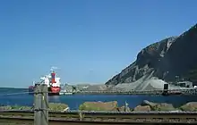 Un navire de CSL, chargeant du minerai, en Nouvelle-Écosse